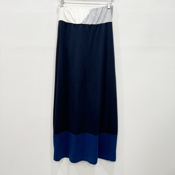 Lacoste Strapless Tube Top Colorblock Maxi Dress Size 42 - Picture 2 of 8